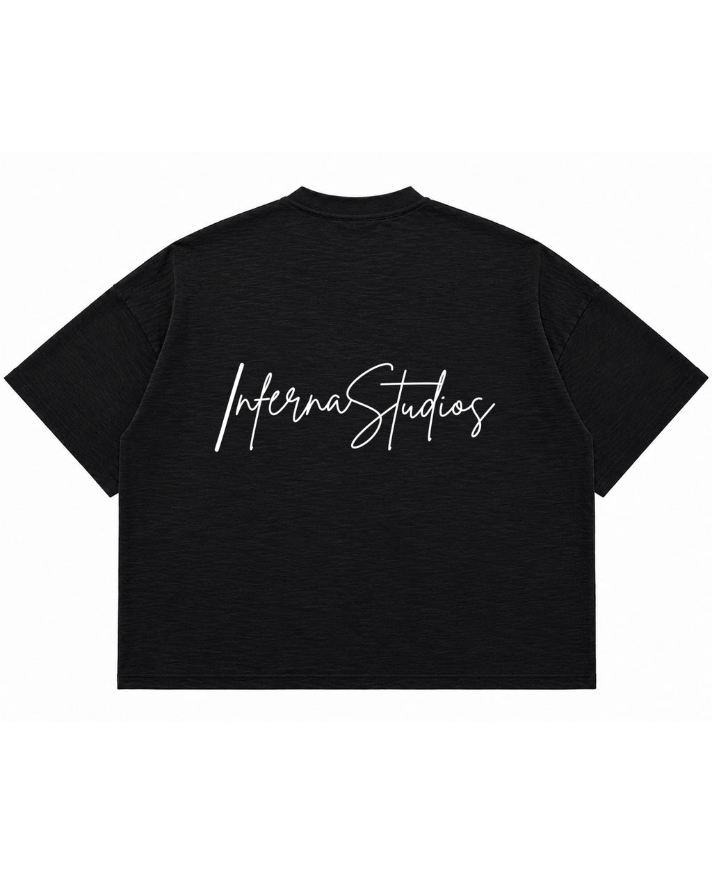 Graphite Boxy Slub tee Back Design