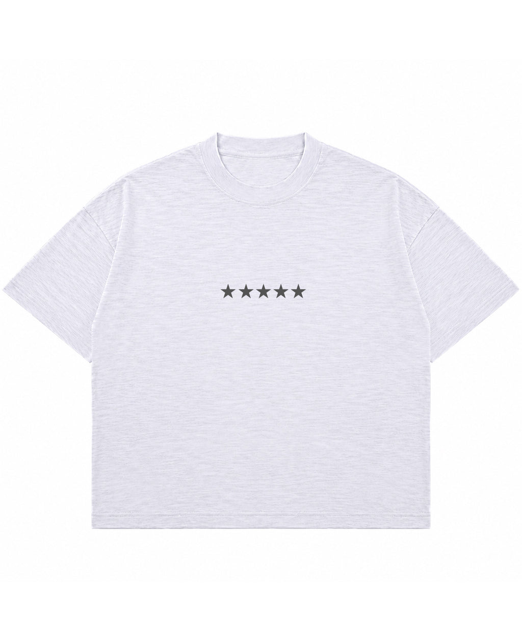 Dusty White Boxy Slub tee Front Design