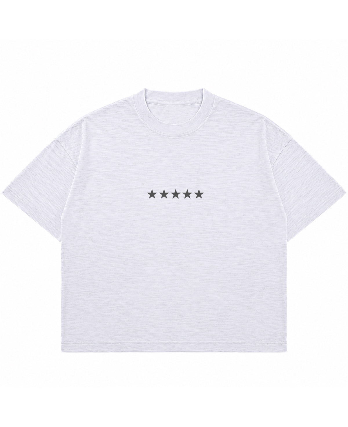 Dusty White Boxy Slub tee Front Design