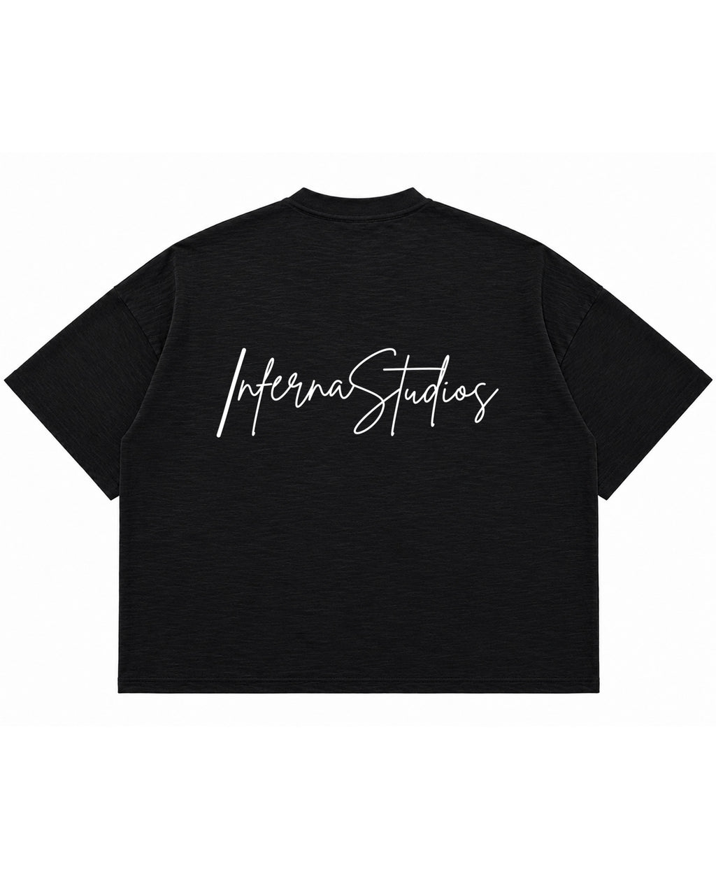 Graphite Boxy Slub tee Back Design