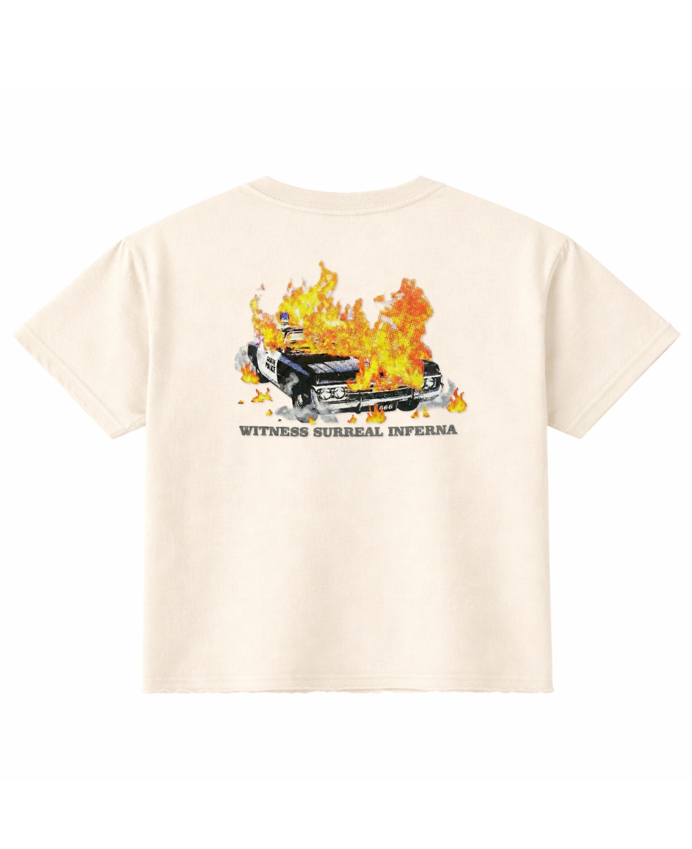 Off White Boxy Fit T-shirt Back Design