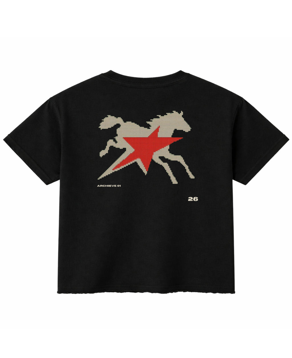 Black Boxy Fit T-shirt Back Design